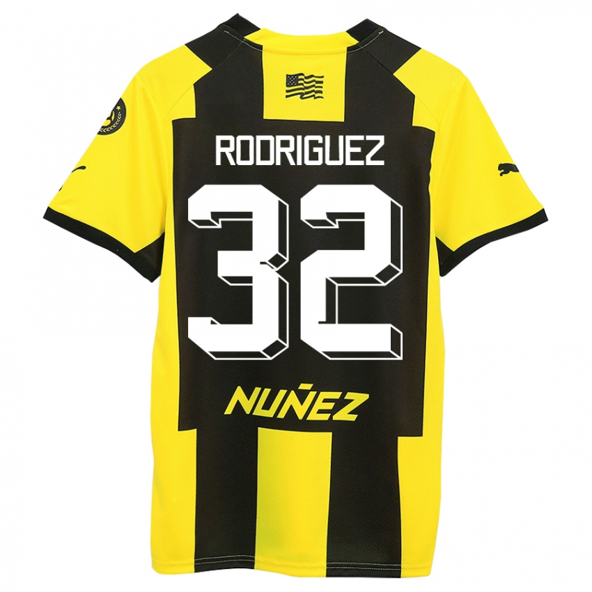 Niño Camiseta Randall Rodríguez #32 Amarillo Negro 1ª Equipación 2023/24 La Camisa México