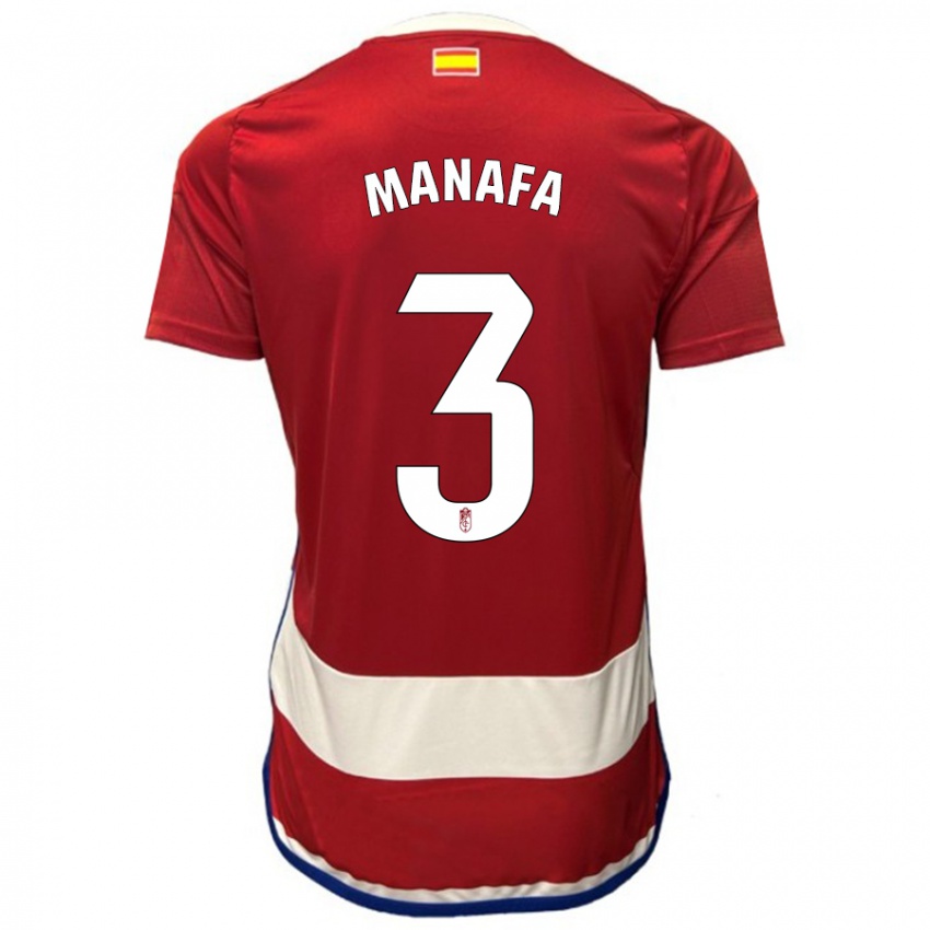 Niño Camiseta Wilson Manafa #3 Rojo 1ª Equipación 2023/24 La Camisa México