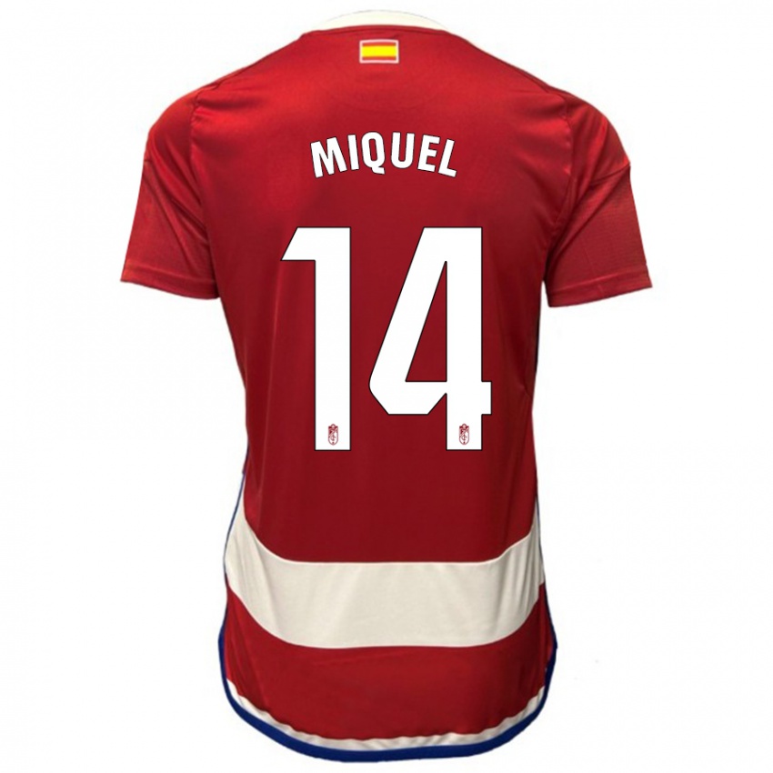 Niño Camiseta Ignasi Miquel #14 Rojo 1ª Equipación 2023/24 La Camisa México