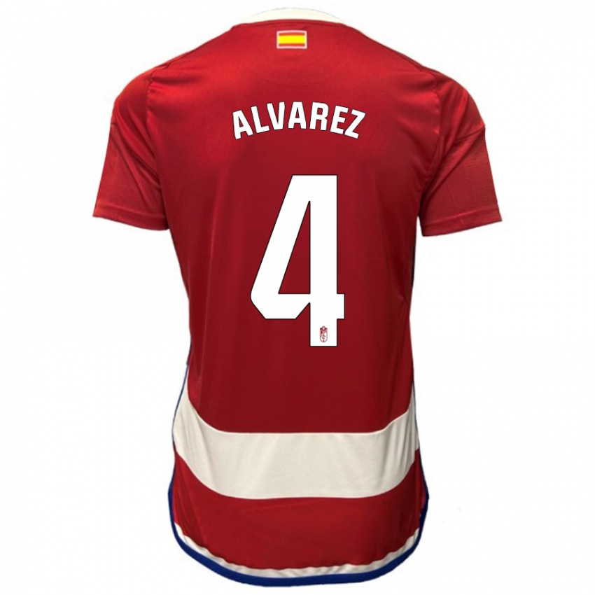 Niño Camiseta Isabel Álvarez #4 Rojo 1ª Equipación 2023/24 La Camisa México