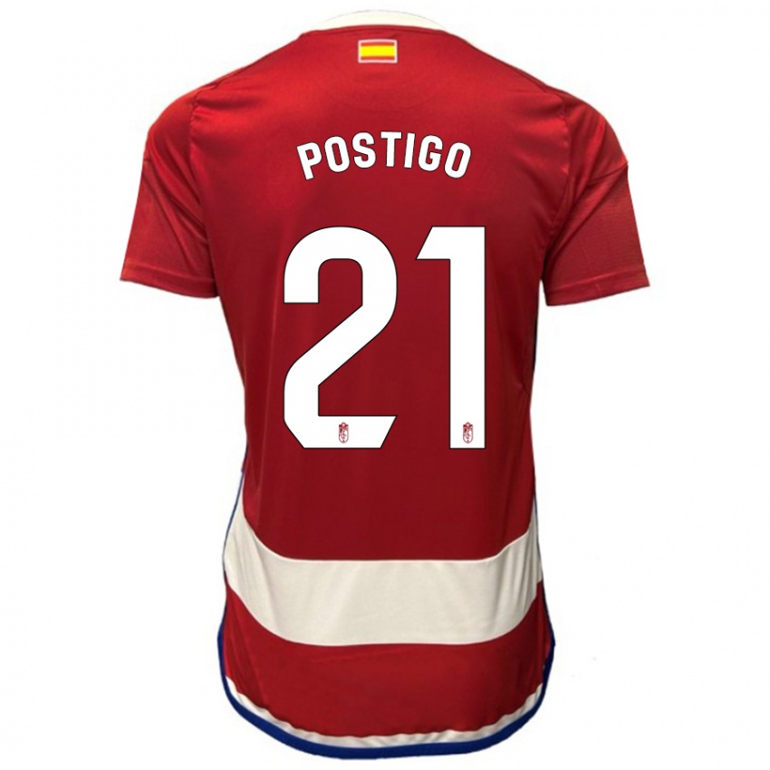 Niño Camiseta Postigo #21 Rojo 1ª Equipación 2023/24 La Camisa México