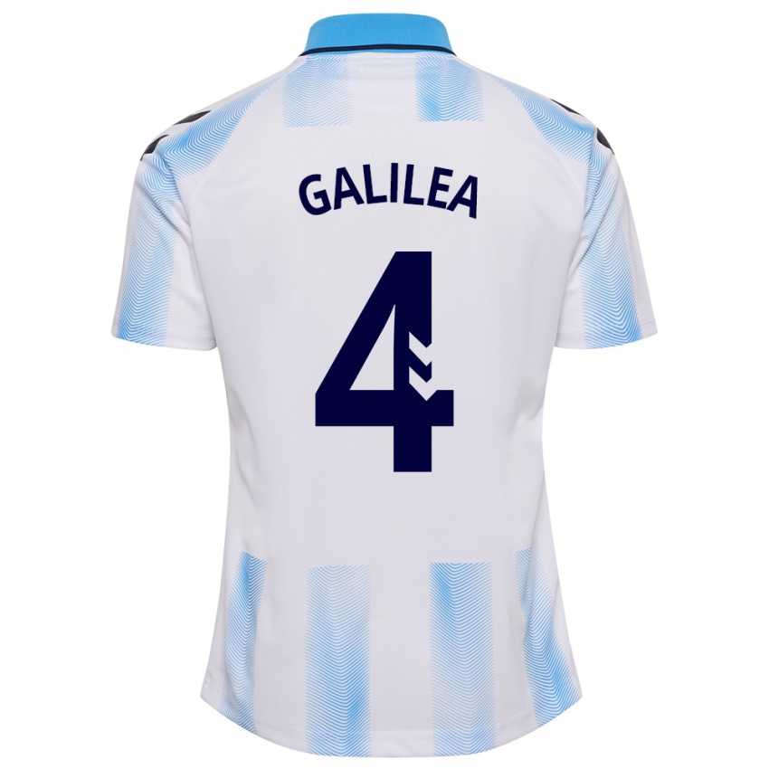 Niño Camiseta Einar Galilea #4 Blanco Azul 1ª Equipación 2023/24 La Camisa México