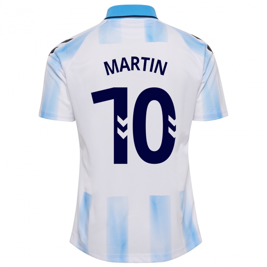 Niño Camiseta Jesús Martín #10 Blanco Azul 1ª Equipación 2023/24 La Camisa México