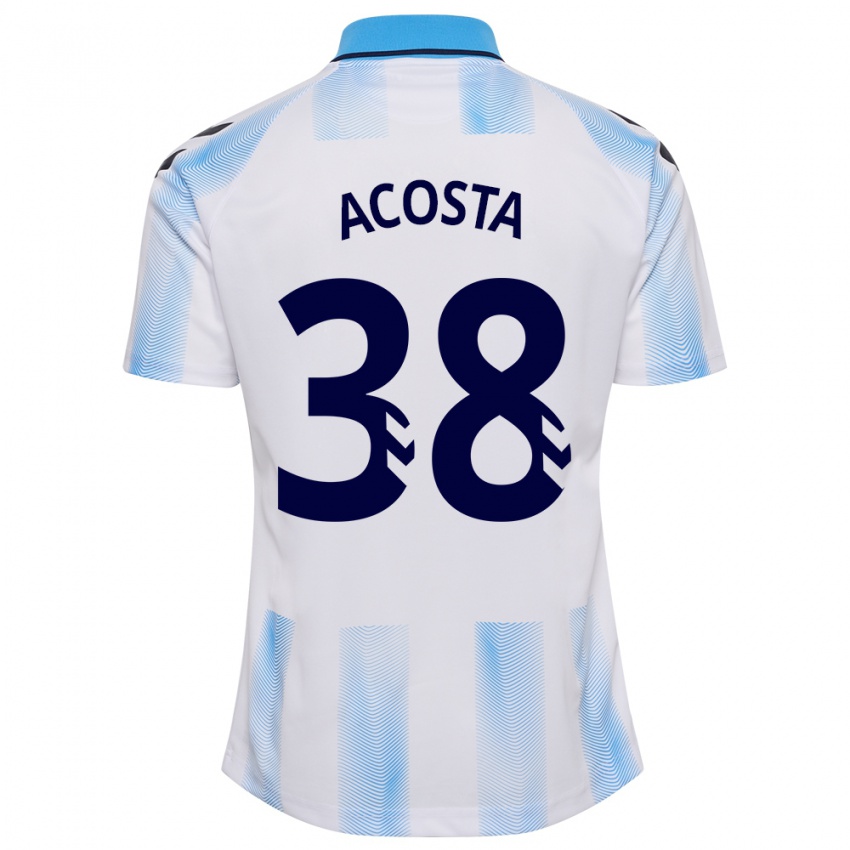 Niño Camiseta Judith Acosta #38 Blanco Azul 1ª Equipación 2023/24 La Camisa México