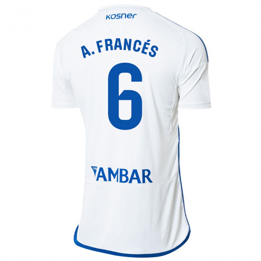 Niño Camiseta Alejandro Francés #6 Blanco 1ª Equipación 2023/24 La Camisa México