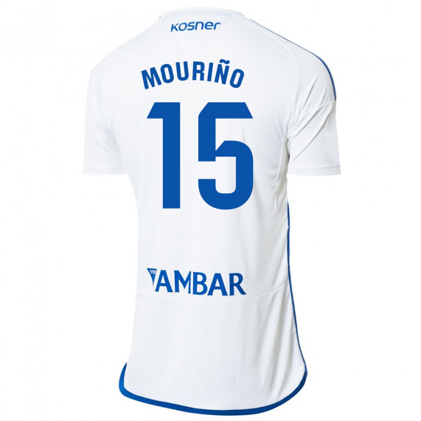 Niño Camiseta Santiago Mouriño #15 Blanco 1ª Equipación 2023/24 La Camisa México