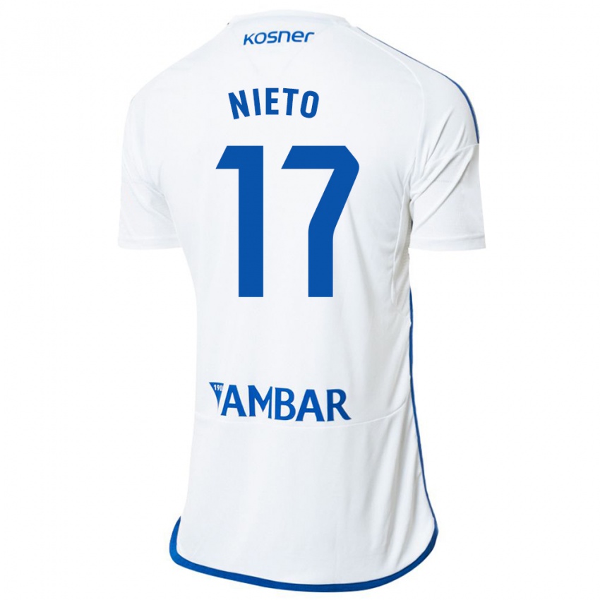 Niño Camiseta Carlos Nieto #17 Blanco 1ª Equipación 2023/24 La Camisa México