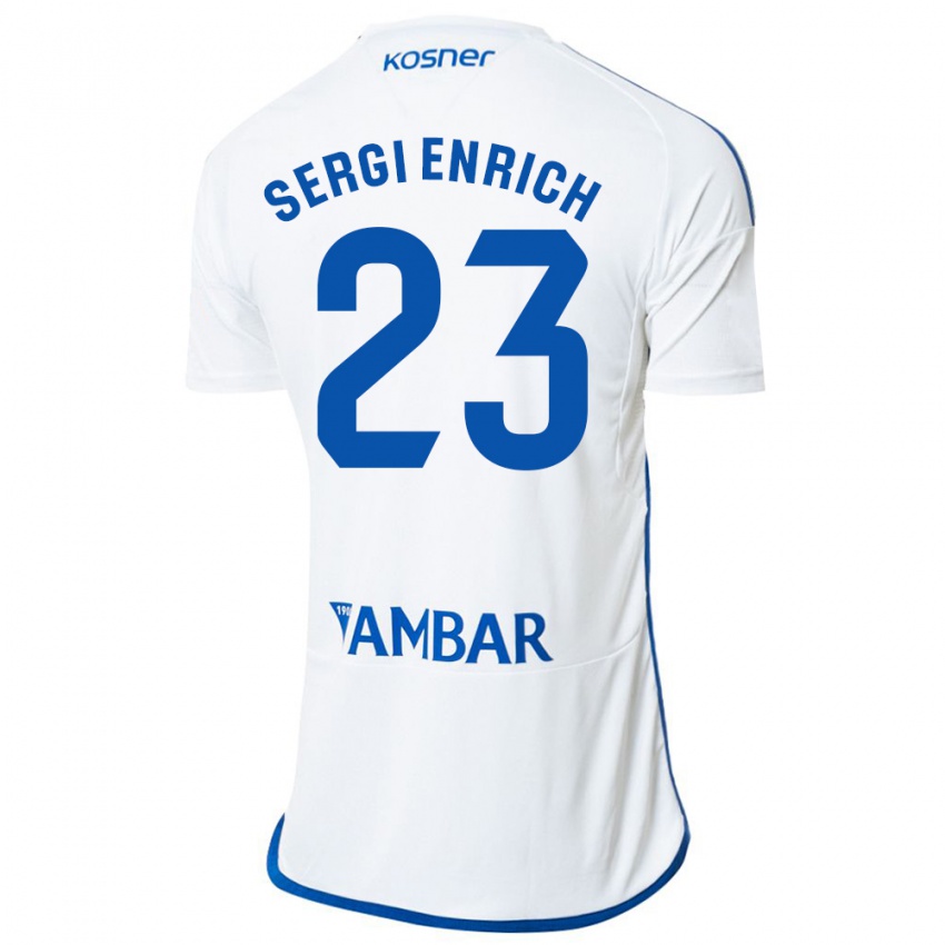 Niño Camiseta Sergi Enrich #23 Blanco 1ª Equipación 2023/24 La Camisa México