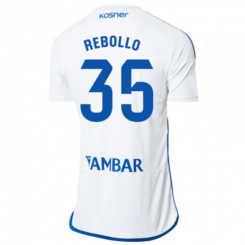 Niño Camiseta Dani Rebollo #35 Blanco 1ª Equipación 2023/24 La Camisa México