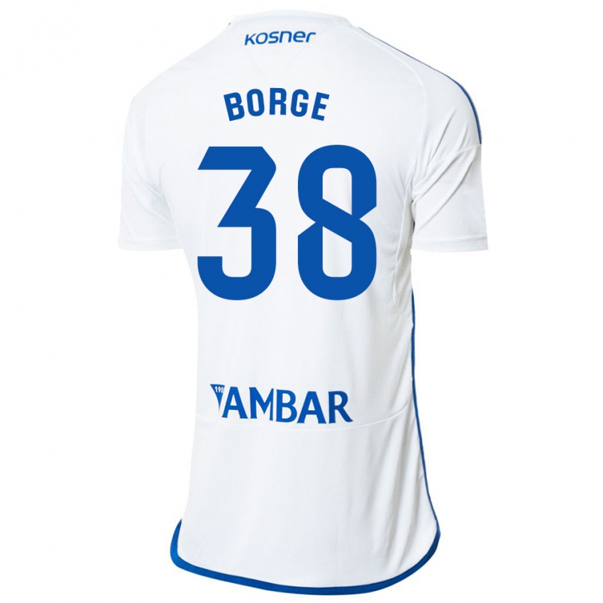 Niño Camiseta Andrés Borge #38 Blanco 1ª Equipación 2023/24 La Camisa México