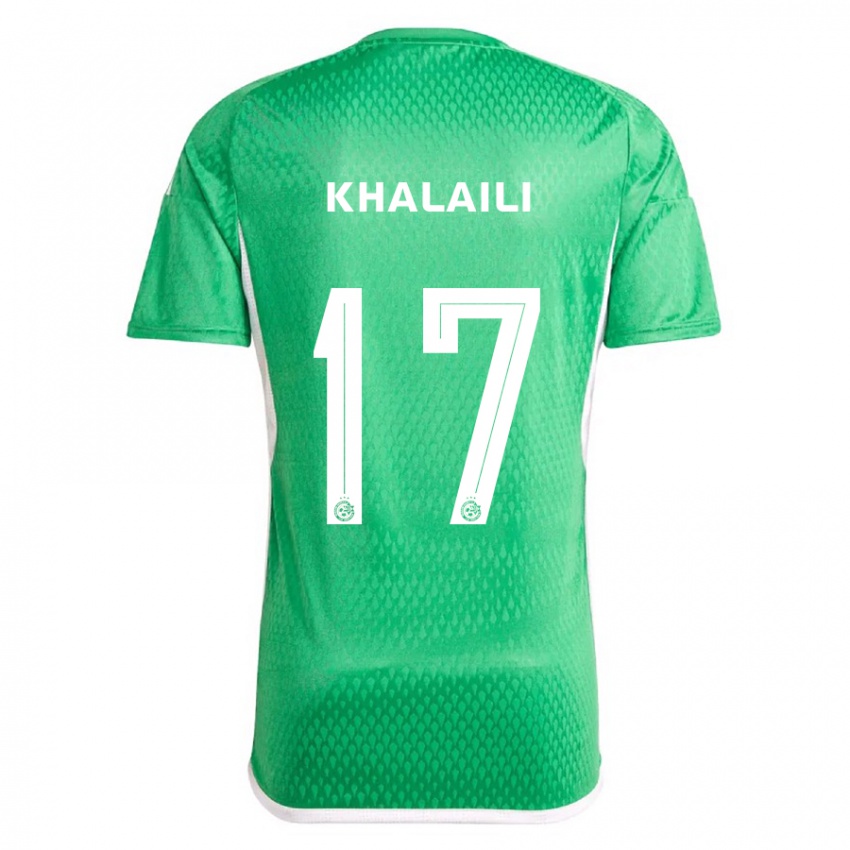 Niño Camiseta Iyad Khalaili #17 Blanco Azul 1ª Equipación 2023/24 La Camisa México