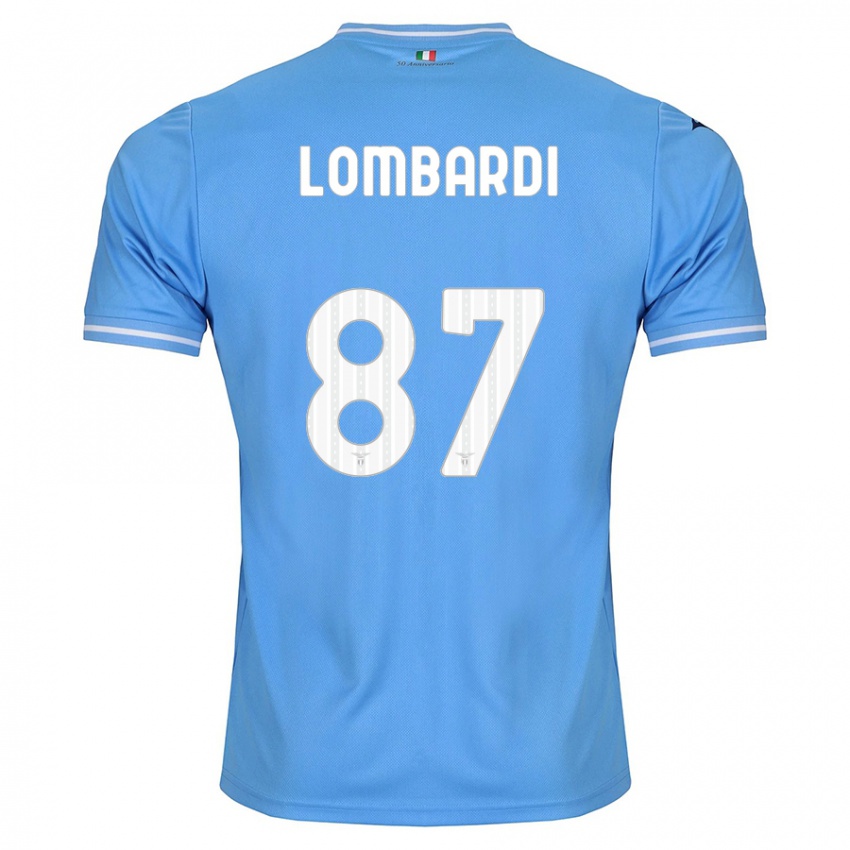 Niño Camiseta Cristiano Lombardi #87 Azul 1ª Equipación 2023/24 La Camisa México
