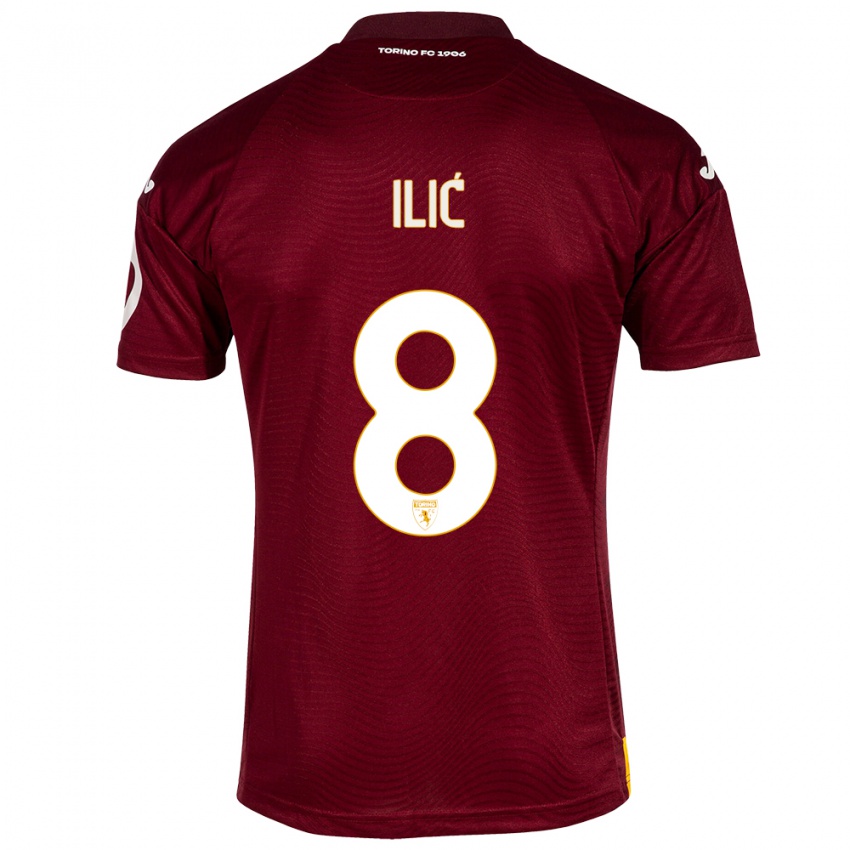 Niño Camiseta Ivan Ilić #8 Rojo Oscuro 1ª Equipación 2023/24 La Camisa México