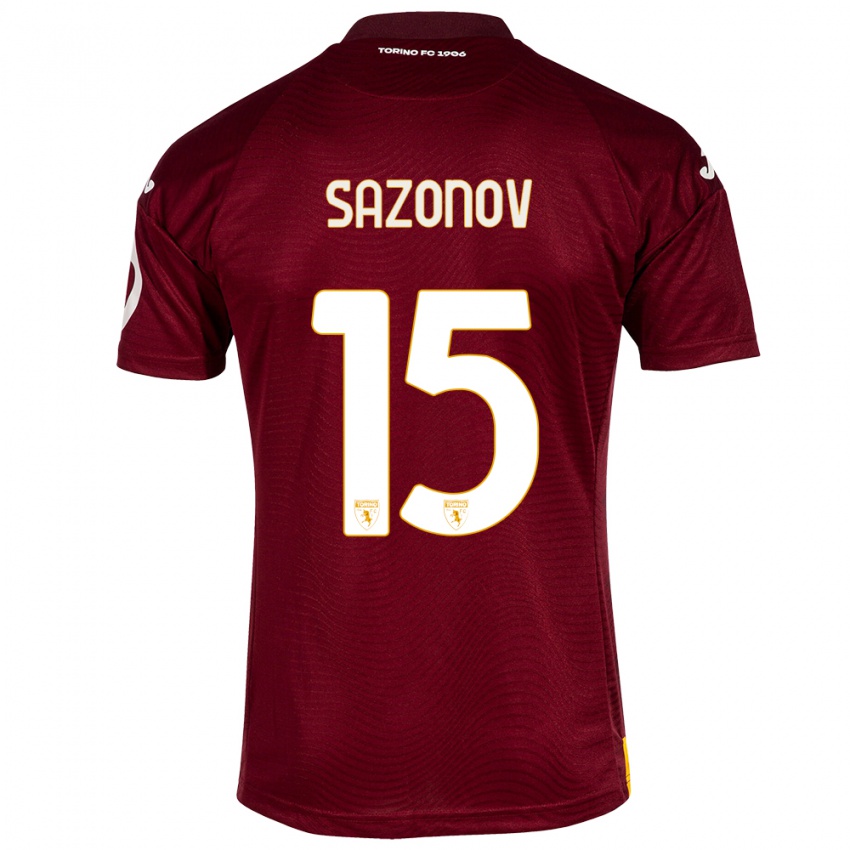 Niño Camiseta Saba Sazonov #15 Rojo Oscuro 1ª Equipación 2023/24 La Camisa México