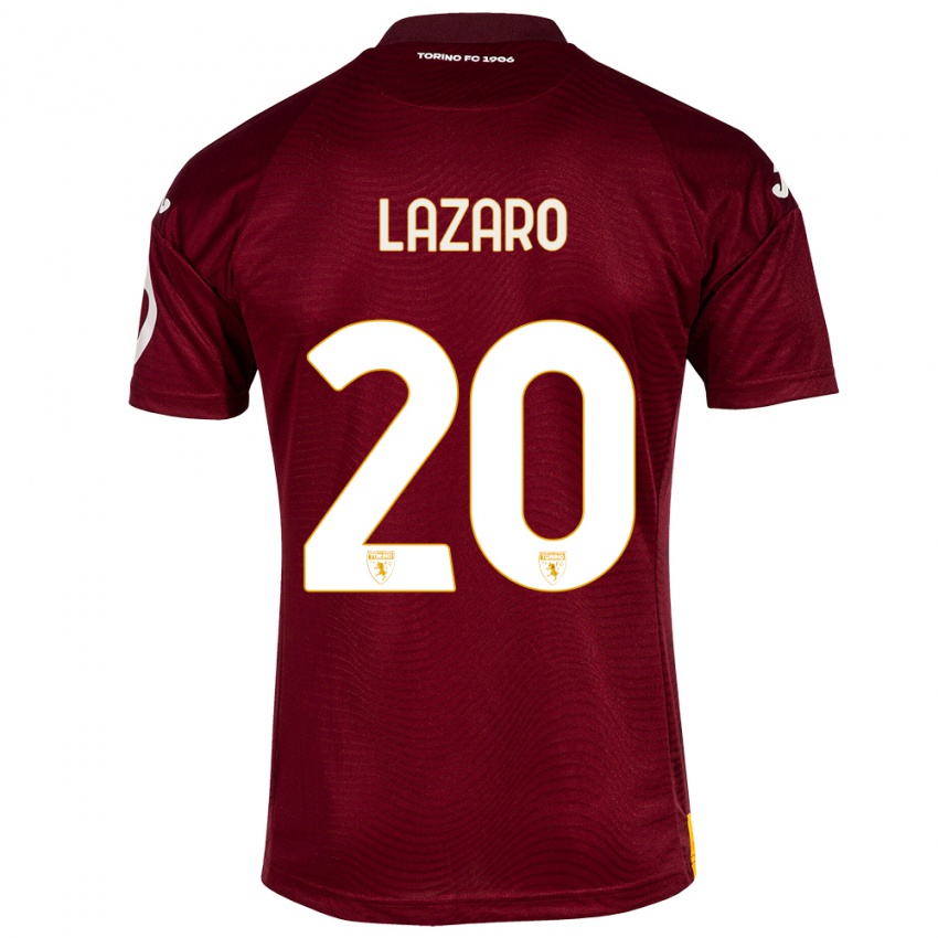 Niño Camiseta Valentino Lazaro #20 Rojo Oscuro 1ª Equipación 2023/24 La Camisa México
