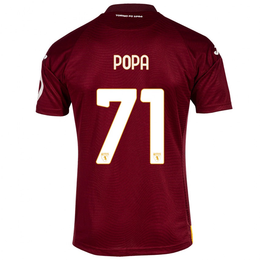 Niño Camiseta Mihai Popa #71 Rojo Oscuro 1ª Equipación 2023/24 La Camisa México