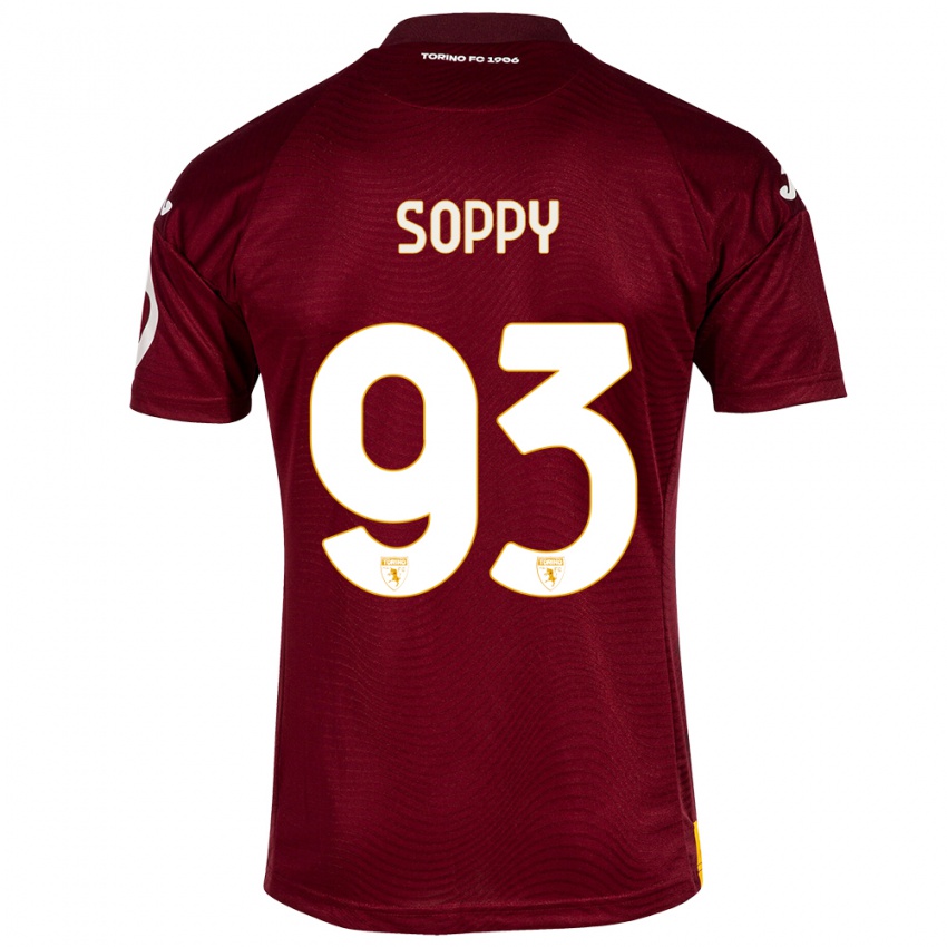 Niño Camiseta Brandon Soppy #93 Rojo Oscuro 1ª Equipación 2023/24 La Camisa México