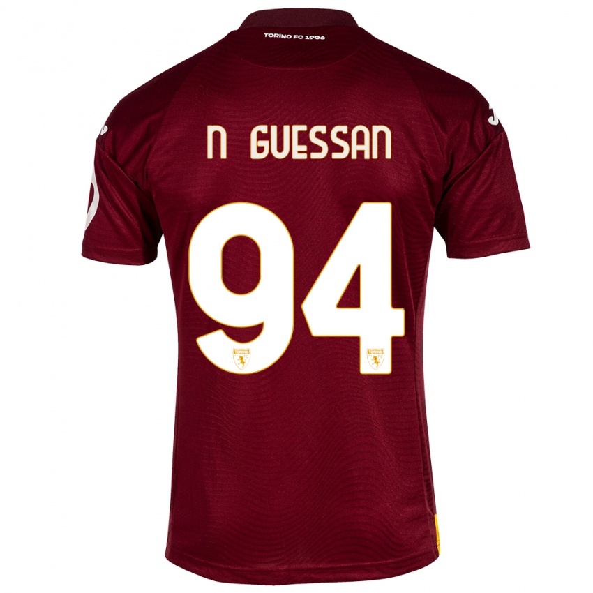 Niño Camiseta Ange Caumenan N'guessan #94 Rojo Oscuro 1ª Equipación 2023/24 La Camisa México