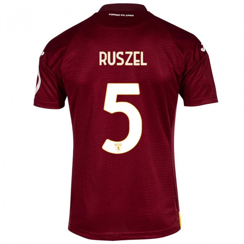 Niño Camiseta Marcel Ruszel #5 Rojo Oscuro 1ª Equipación 2023/24 La Camisa México