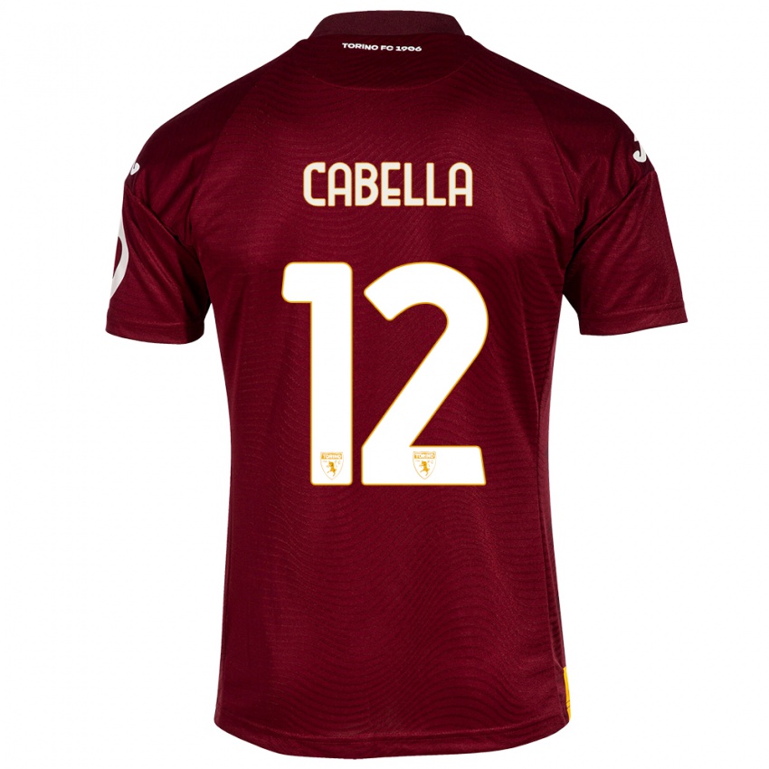 Niño Camiseta Matteo Cabella #12 Rojo Oscuro 1ª Equipación 2023/24 La Camisa México