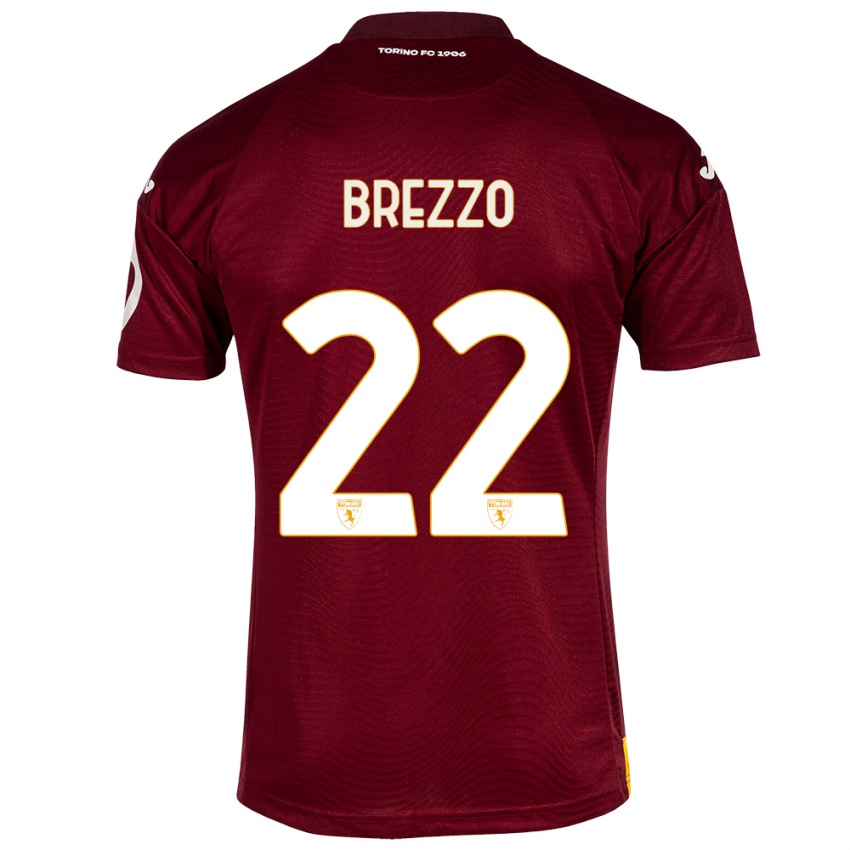 Niño Camiseta Matteo Brezzo #22 Rojo Oscuro 1ª Equipación 2023/24 La Camisa México