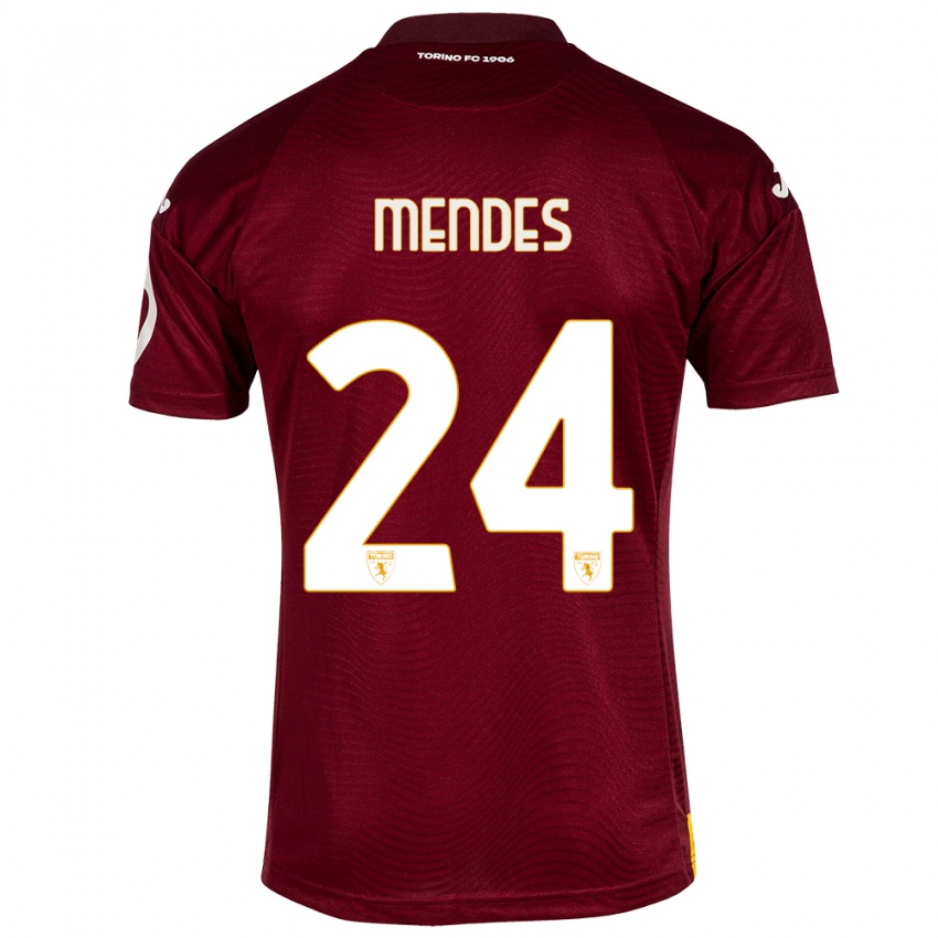 Niño Camiseta Rodrigo Mendes #24 Rojo Oscuro 1ª Equipación 2023/24 La Camisa México