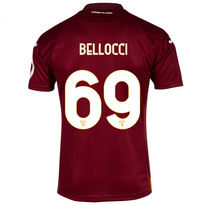 Niño Camiseta Andrea Bellocci #69 Rojo Oscuro 1ª Equipación 2023/24 La Camisa México