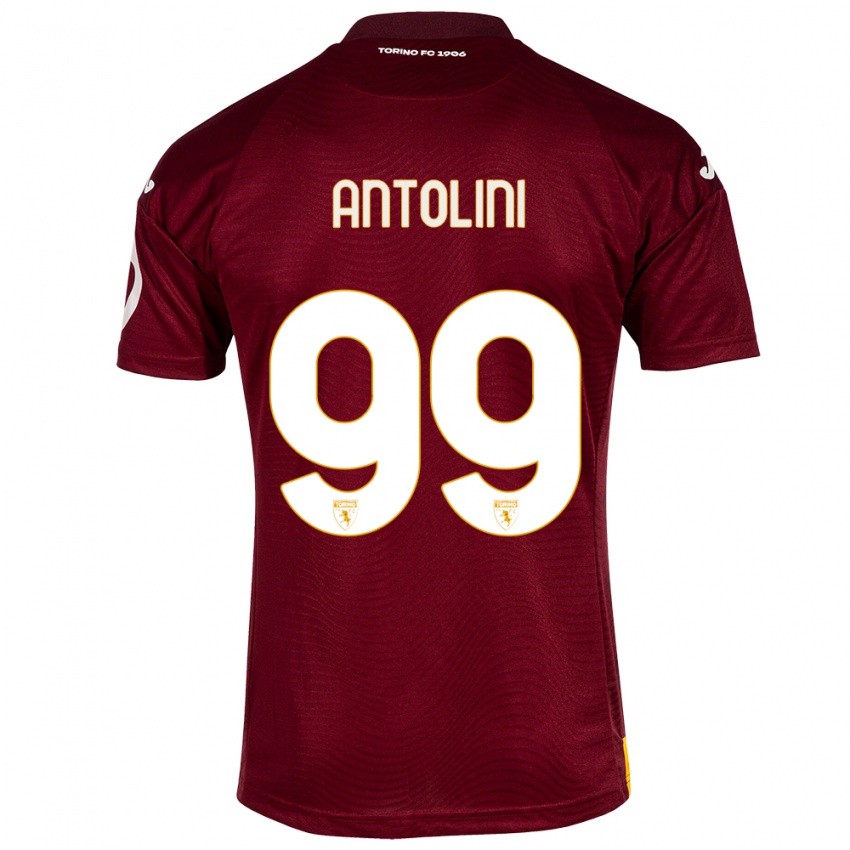 Niño Camiseta Jacopo Antolini #99 Rojo Oscuro 1ª Equipación 2023/24 La Camisa México