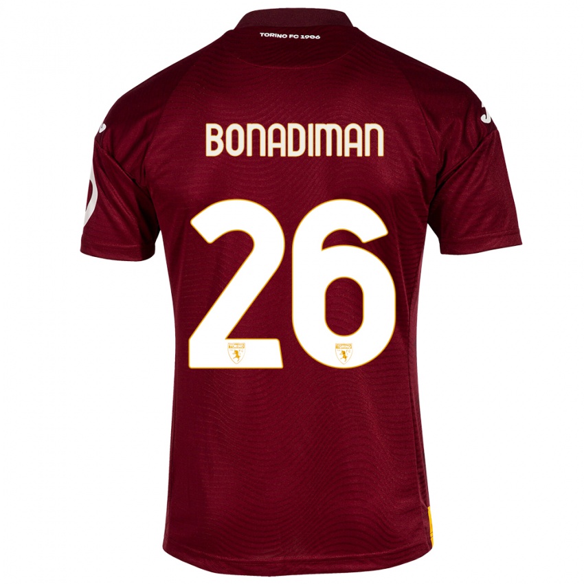 Niño Camiseta Matteo Bonadiman #26 Rojo Oscuro 1ª Equipación 2023/24 La Camisa México