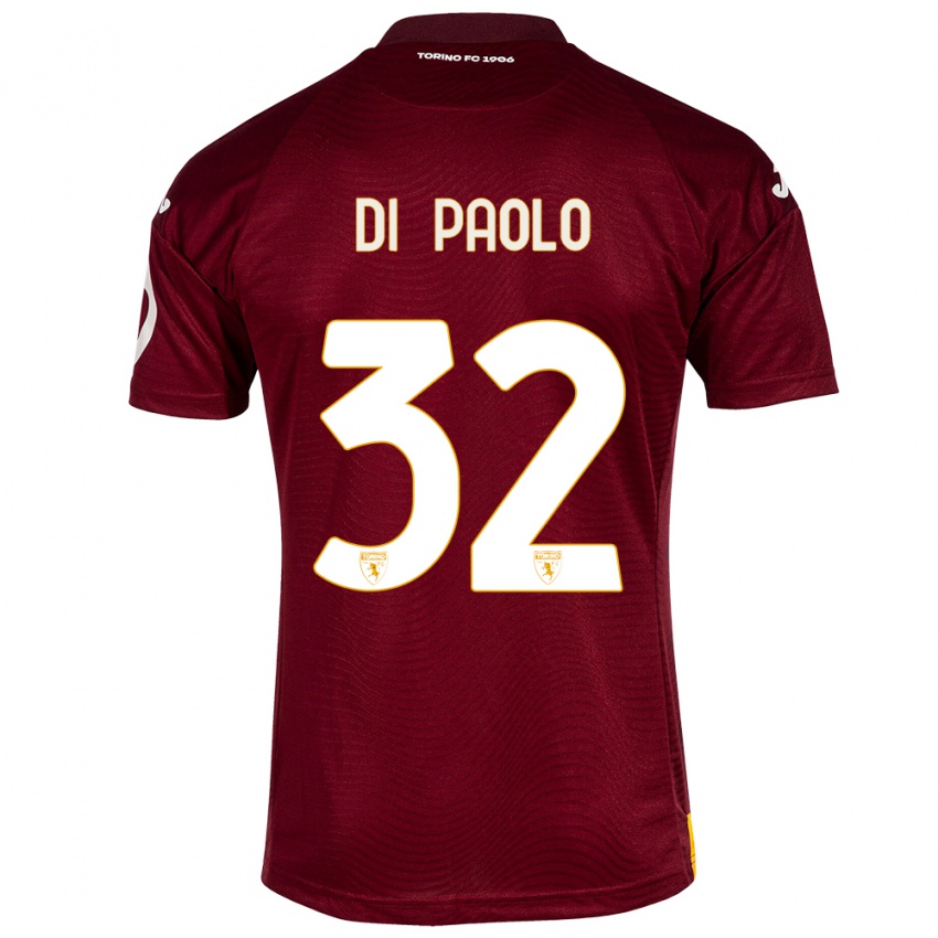 Niño Camiseta Sebastiano Di Paolo #32 Rojo Oscuro 1ª Equipación 2023/24 La Camisa México