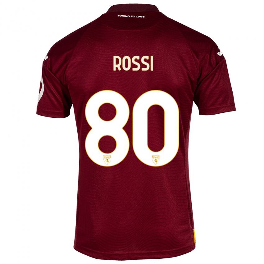 Niño Camiseta Simone Rossi #80 Rojo Oscuro 1ª Equipación 2023/24 La Camisa México