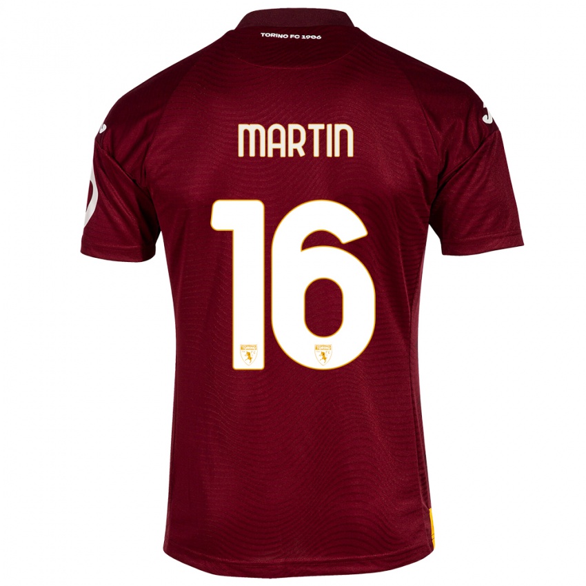 Niño Camiseta Francesca Martin #16 Rojo Oscuro 1ª Equipación 2023/24 La Camisa México