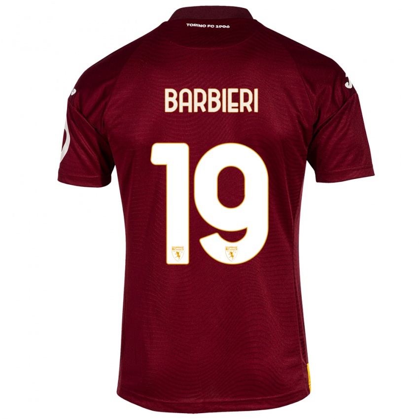 Niño Camiseta Raffaella Barbieri #19 Rojo Oscuro 1ª Equipación 2023/24 La Camisa México