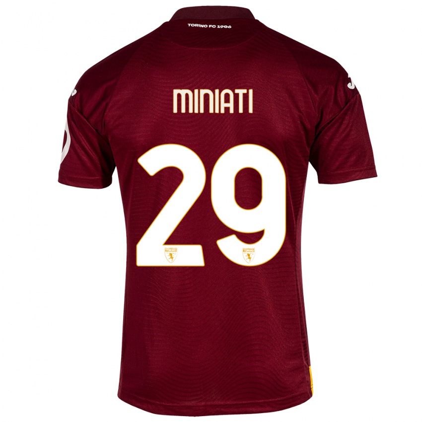 Niño Camiseta Elisa Miniati #29 Rojo Oscuro 1ª Equipación 2023/24 La Camisa México