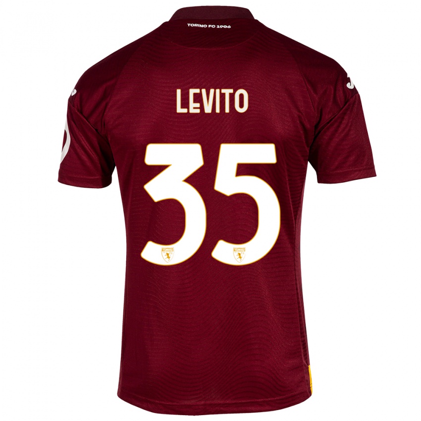 Niño Camiseta Isabeau Levito #35 Rojo Oscuro 1ª Equipación 2023/24 La Camisa México