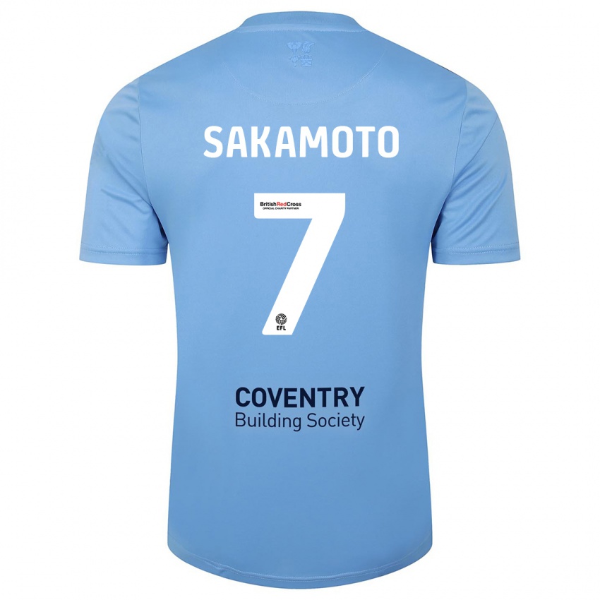 Niño Camiseta Tatsuhiro Sakamoto #7 Cielo Azul 1ª Equipación 2023/24 La Camisa México
