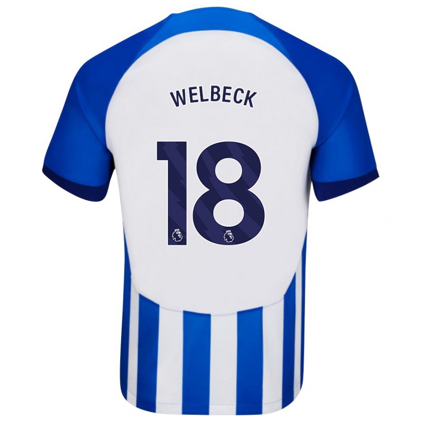 Niño Camiseta Danny Welbeck #18 Azul 1ª Equipación 2023/24 La Camisa México