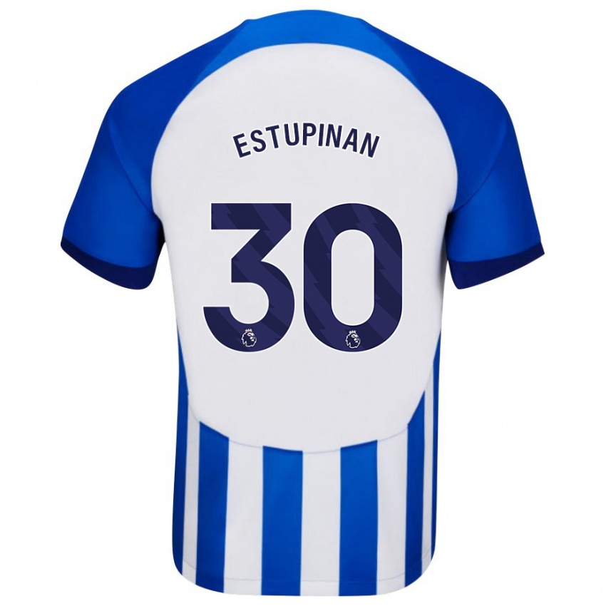 Niño Camiseta Pervis Estupiñán #30 Azul 1ª Equipación 2023/24 La Camisa México