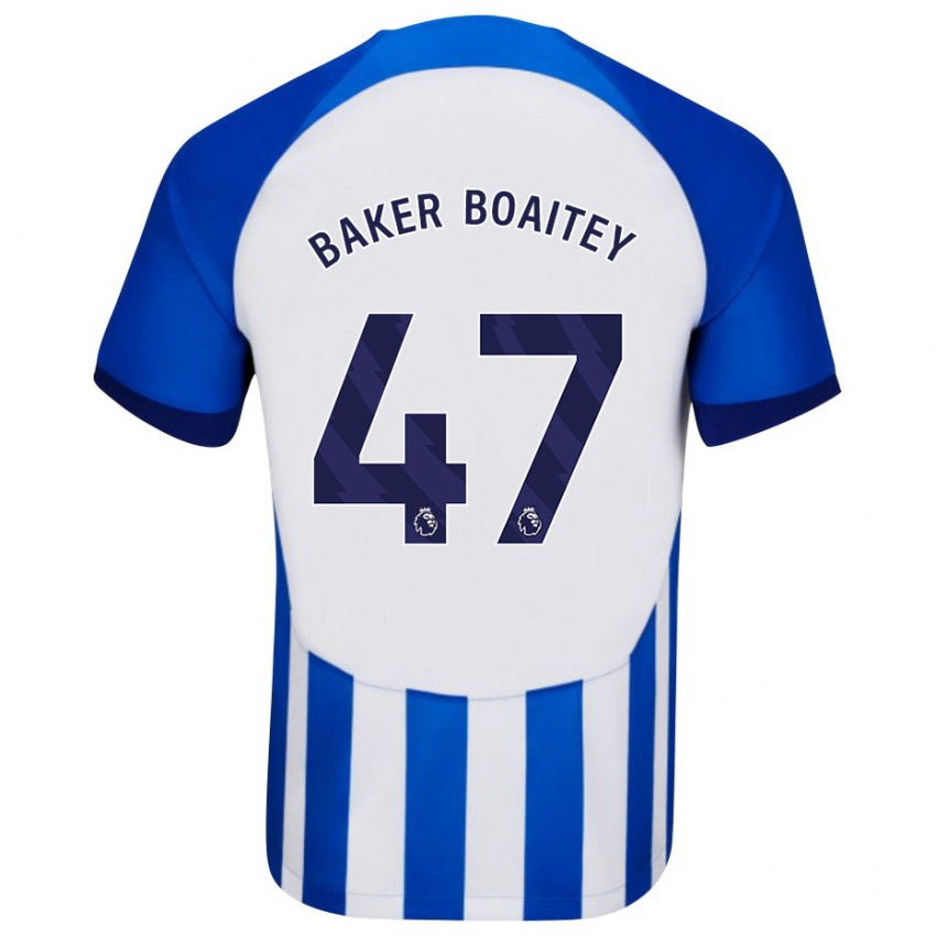 Niño Camiseta Benicio Baker-Boaitey #47 Azul 1ª Equipación 2023/24 La Camisa México