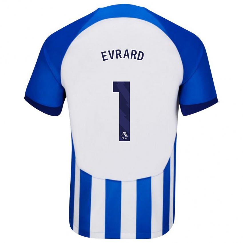 Niño Camiseta Nicky Evrard #1 Azul 1ª Equipación 2023/24 La Camisa México