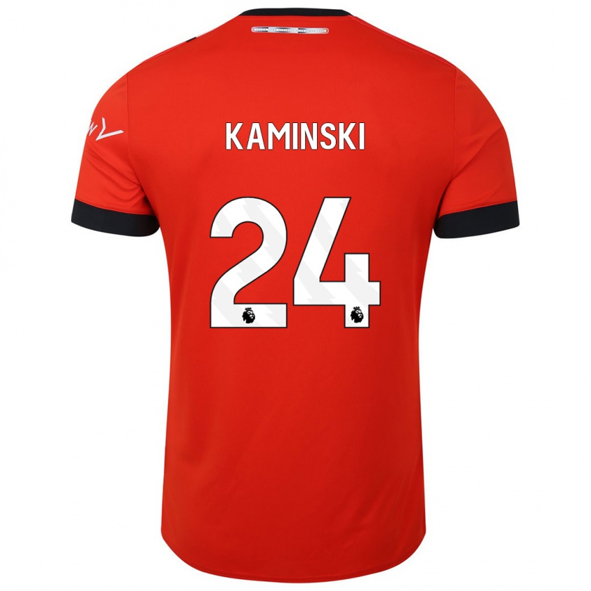 Niño Camiseta Thomas Kaminski #24 Rojo 1ª Equipación 2023/24 La Camisa México