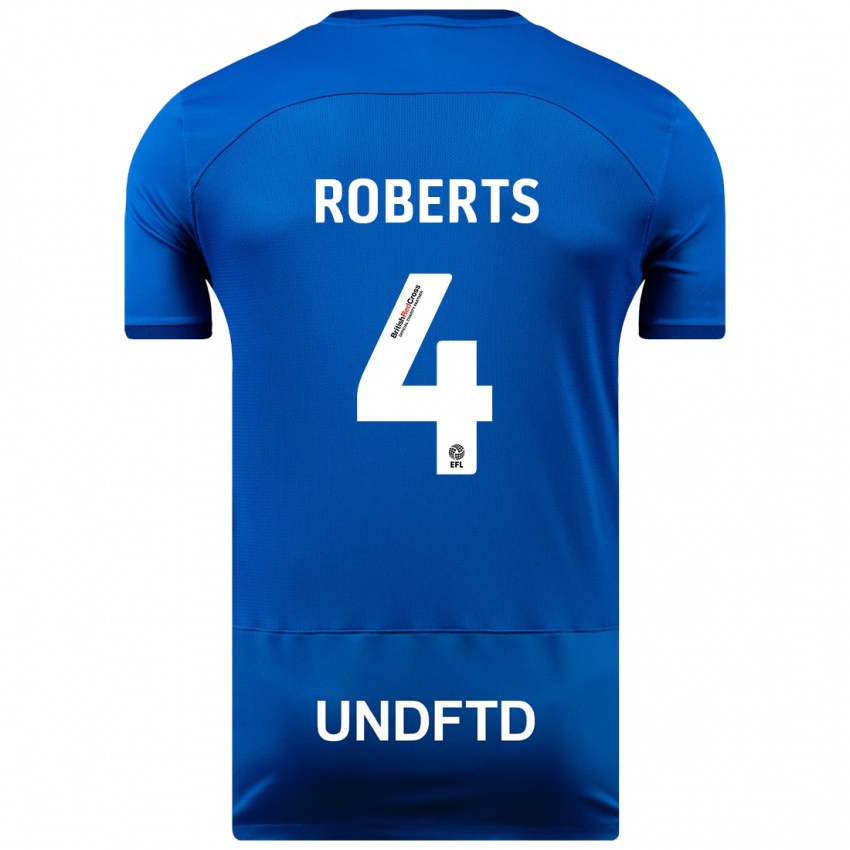 Niño Camiseta Marc Roberts #4 Azul 1ª Equipación 2023/24 La Camisa México