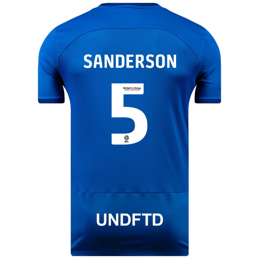 Niño Camiseta Dion Sanderson #5 Azul 1ª Equipación 2023/24 La Camisa México