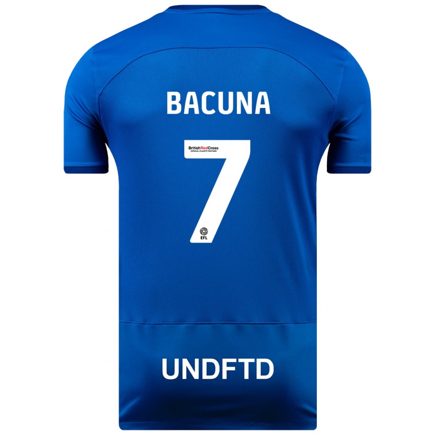 Niño Camiseta Juninho Bacuna #7 Azul 1ª Equipación 2023/24 La Camisa México