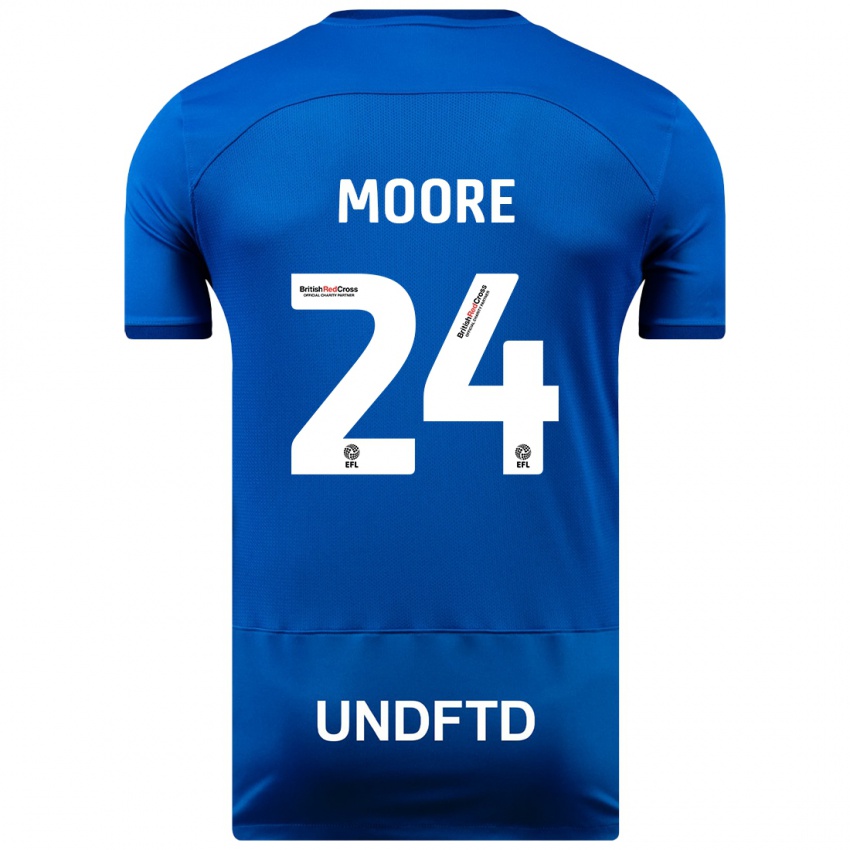 Niño Camiseta Jade Ellis Moore #24 Azul 1ª Equipación 2023/24 La Camisa México