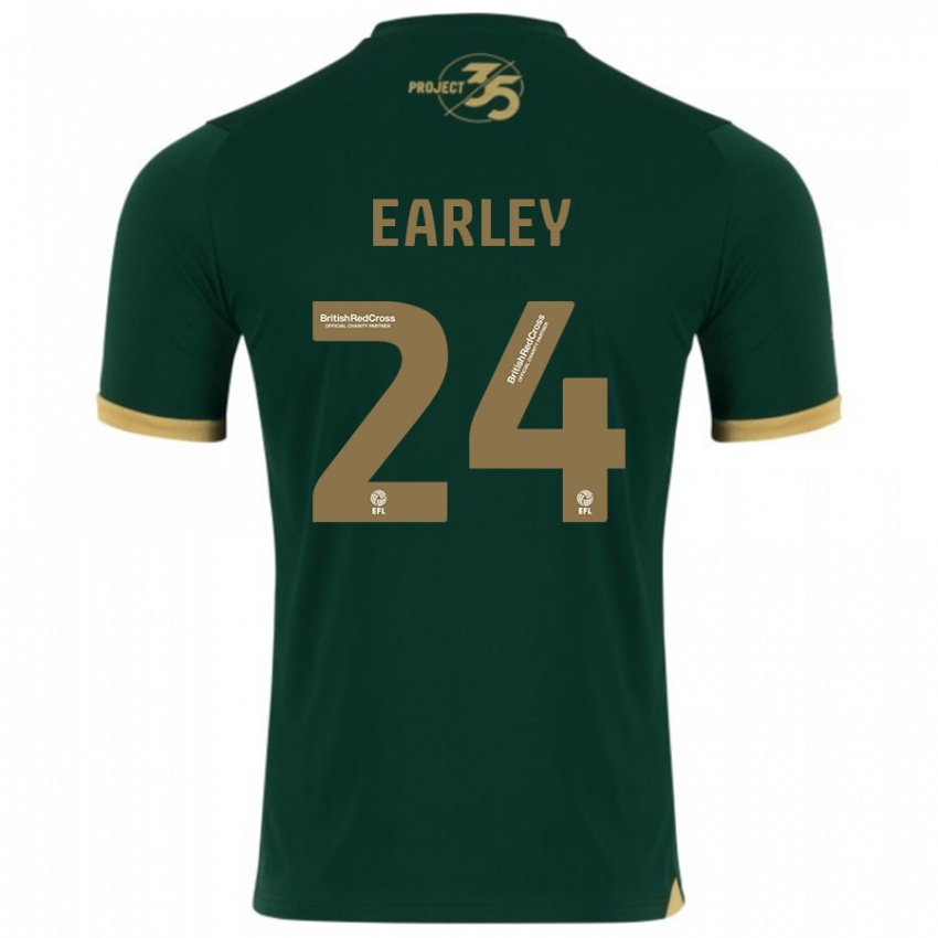 Niño Camiseta Saxon Earley #24 Verde 1ª Equipación 2023/24 La Camisa México