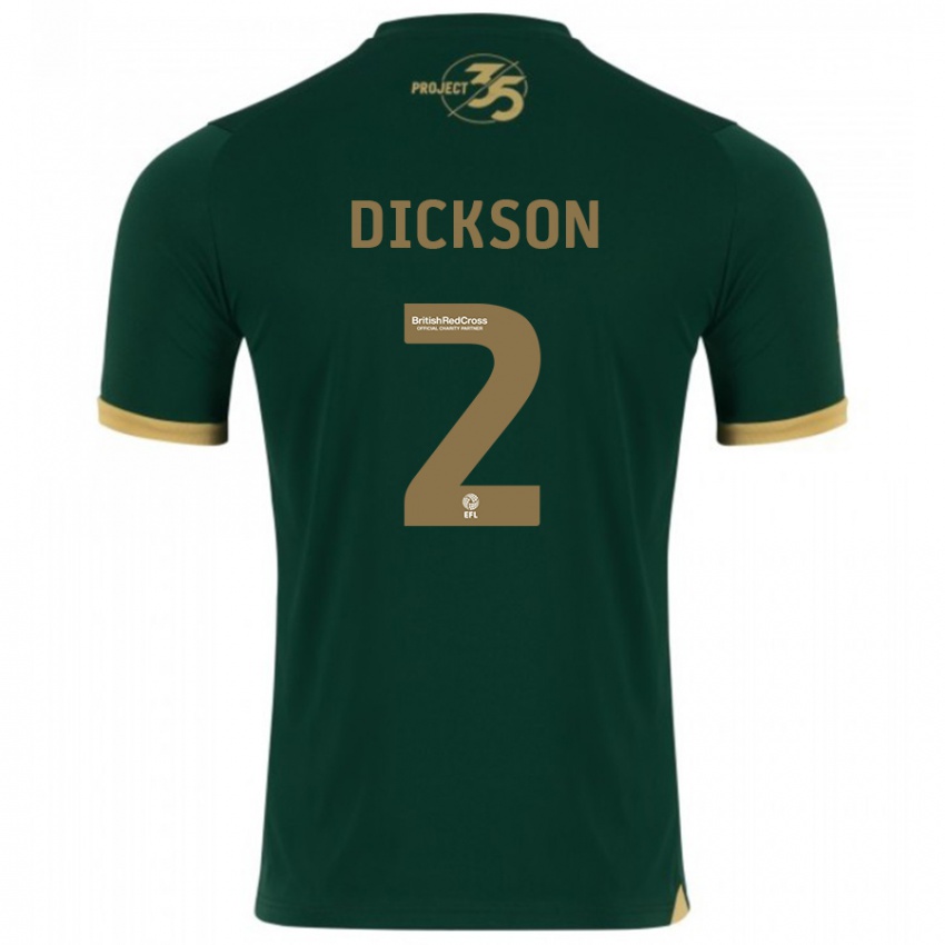 Niño Camiseta Katie Dickson #2 Verde 1ª Equipación 2023/24 La Camisa México