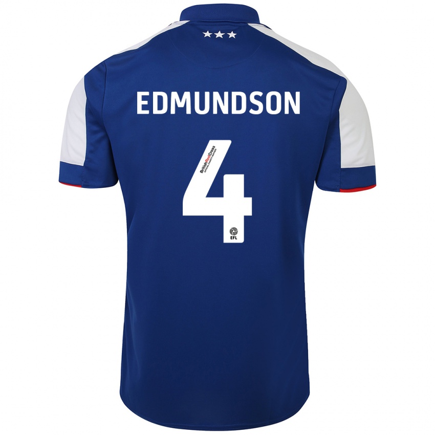 Niño Camiseta George Edmundson #4 Azul 1ª Equipación 2023/24 La Camisa México