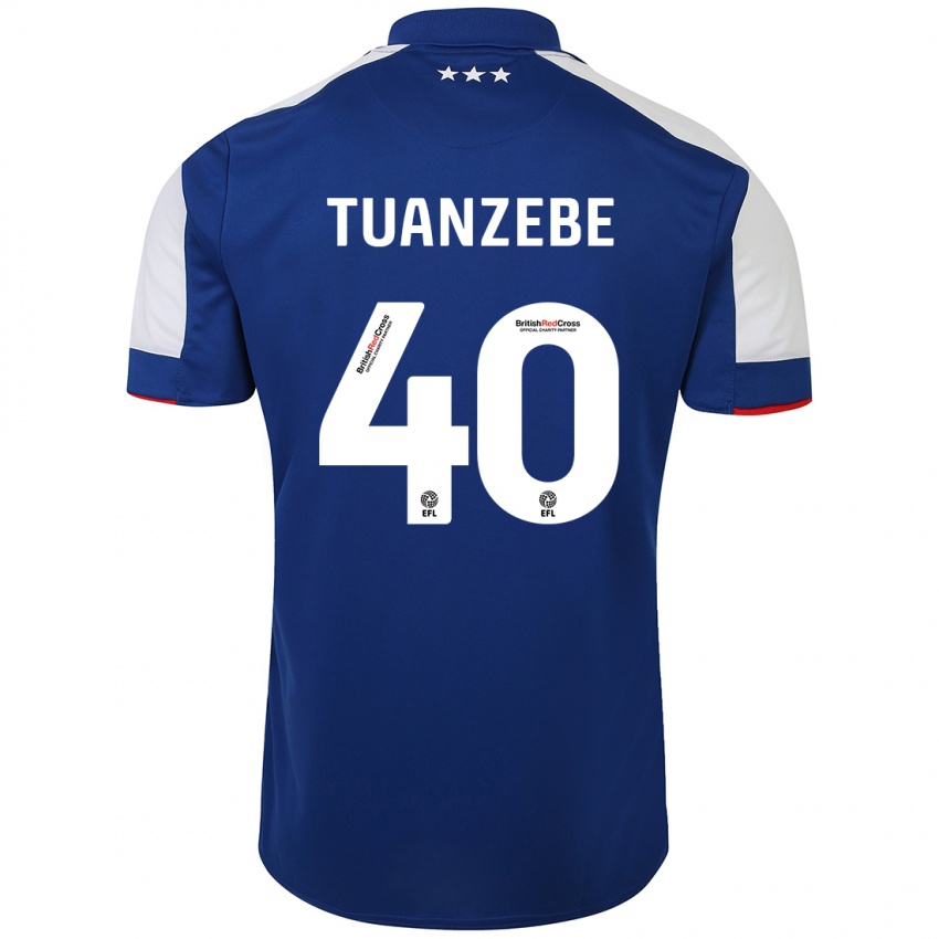 Niño Camiseta Axel Tuanzebe #40 Azul 1ª Equipación 2023/24 La Camisa México