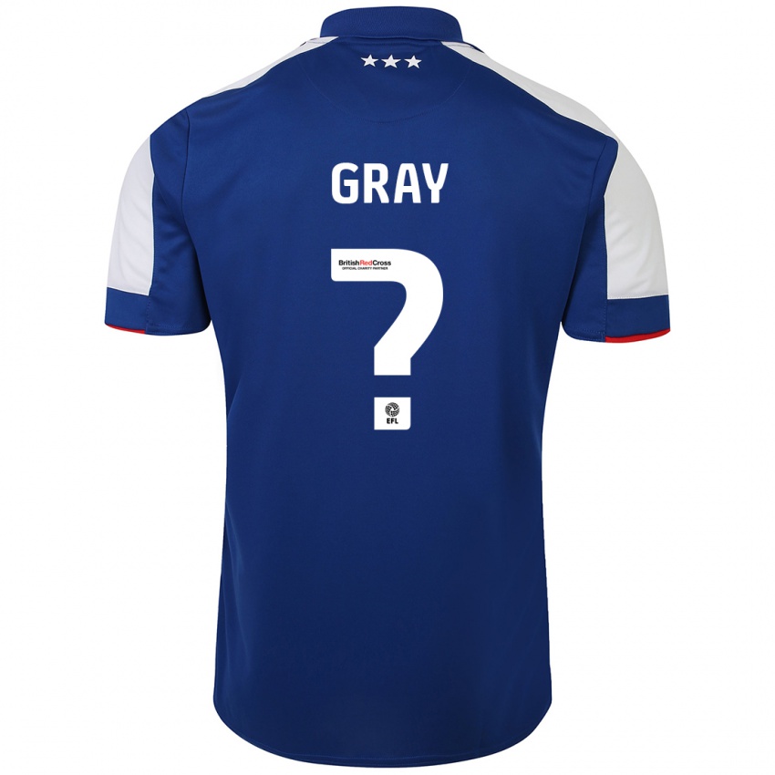 Niño Camiseta Henry Gray #0 Azul 1ª Equipación 2023/24 La Camisa México